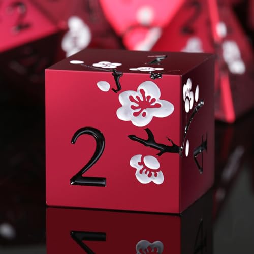 Matt Red Metal Dice