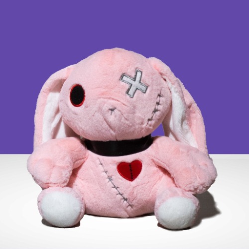 Baddy - Dark Punk Rabbit Plush Toy (Pink) - 25cm
