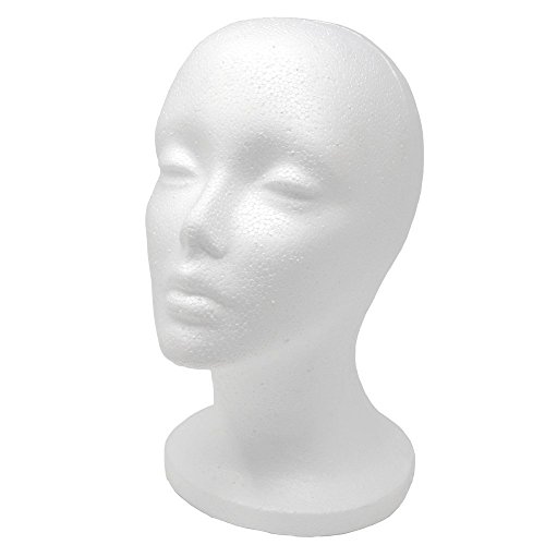 A1 Pacific Female Styrofoam Mannequin Head, 11" L - 11 Inch (Pack of 1)