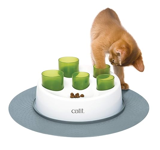 Catit Senses 2.0 Digger Interactive Slow Feeder - Turn Mealtime into Play Time - 1 - Green,White