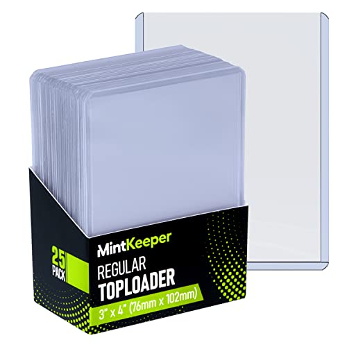 MintKeeper Top loaders Clear Hard Card 35pt Sleeves Compatible with Pokemon, Sports and MTG Toploaders (25 Pack) - 25 Pack