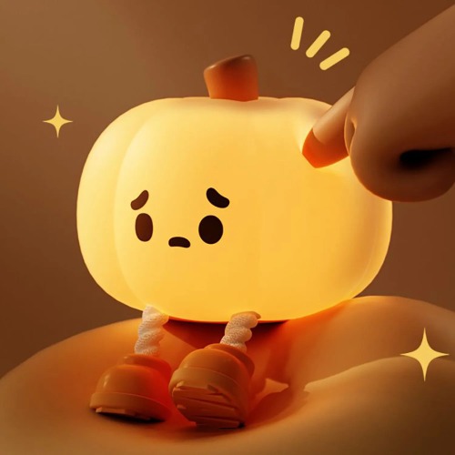 Cute Decor Halloween Pumpkin Night Light (3 Dimming Levels) - Pumpkin