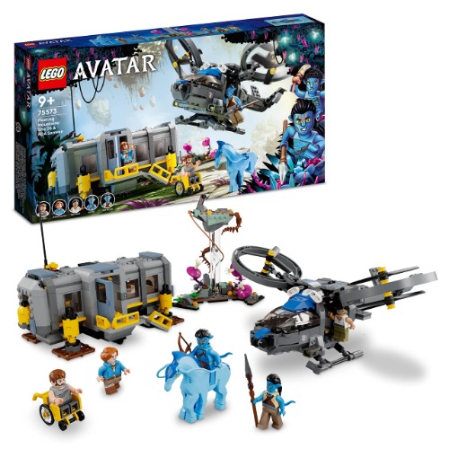 LEGO 75573 Avatar Svävande bergen: Site 26 och RDA Samson Byggset med Helikopter, Byggleksak för Barn med Dirhäst Djurfigur, Presentidé, från 9 år