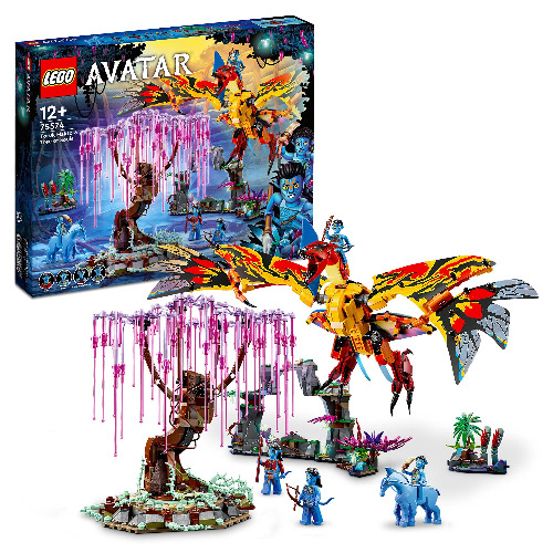 LEGO 75574 Avatar Toruk Makto och själarnas träd Byggsats med Självlysande Detaljer, Innehåller 4 Minifigurer och Leksaksdjur, Återskapa Scener från Filmen