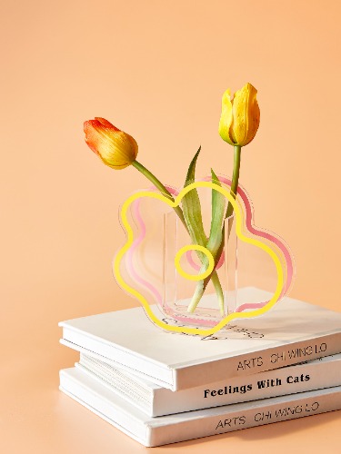 1pc Flower Shaped Transparent Flower Vase