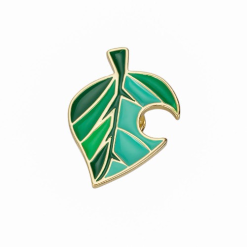 Animal New Leaf Brooch Badge - New Horizons Anime Cute Green Leaf Pin Badge Collections for Clothes Bags Backpacks
