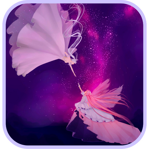 madoka x moon print - 5x7