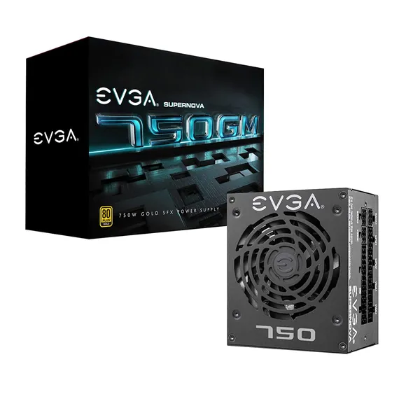 EVGA SuperNOVA 750 GM, 80 PLUS Gold 750W, Fully Modular, ECO Mode with FDB Fan, 10 Year Warranty, Includes Power ON Self Tester, SFX Form Factor, Power Supply 123-GM-0750-X1 - 750W GM Power Supply