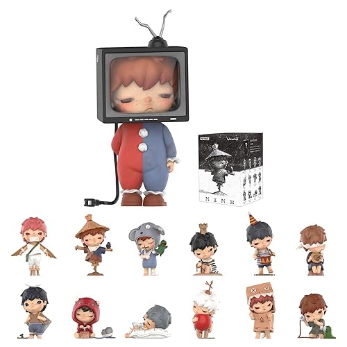 POP MART Hirono Mime Series Figures, Hirono Blind Box Figures, Random Design Action Figures Collectible Toys Home Decorations, Holiday Birthday Gifts for Girls and Boys, Single Box - Single Box - Mime