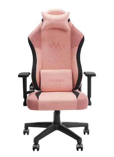 MUSSO Aeolus Series Fabric Computer Gaming Chair Heartbeats 199C | Pink / XL(155cm-190cm) / ≤160KG