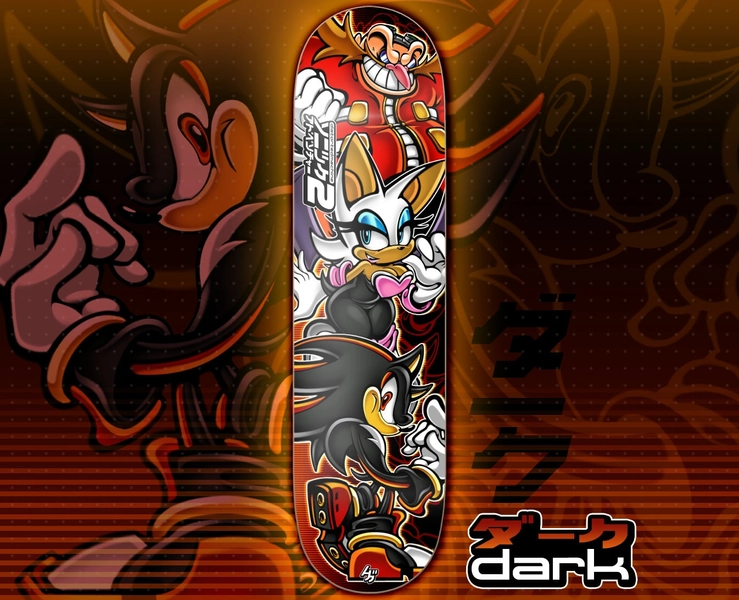 Sonic Adventure 2 Skateboard Deck DARK Side Story