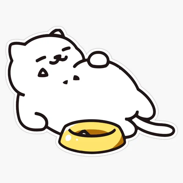 Generic Magnet Neko Atsume - Tubbs Cat Magnet Bumper Sticker Car Magnet Flexible Reuseable Magnetic Vinyl 5inch, LAB-CTMAGNETS-958