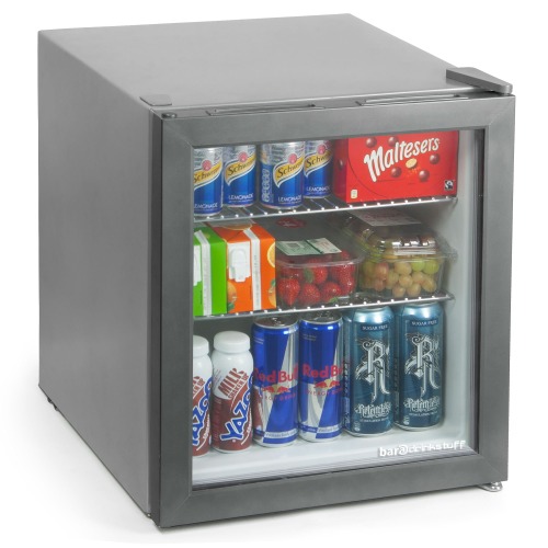 bar@drinkstuff Frostbite Mini Fridge Silver - 46ltr Compact Refrigerator Holds 45 x 330ml Cans| A+ Energy Rating