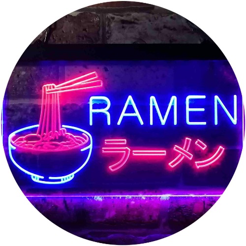 ADVPRO Ramen Japanese Noodles Shop Display Dual Color LED Neon Sign Red & Blue 12 x 8 Inches st6s32-i3613-rb