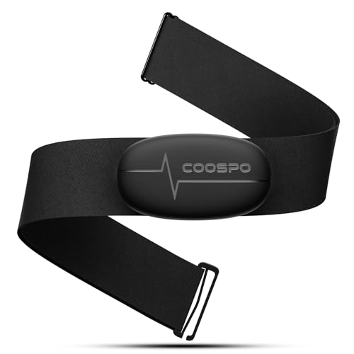 COOSPO Heart Rate Monitor Chest Strap H6M, Bluetooth ANT+ Heart Rate Monitor Chest Sensor with 400H Battery, HRM Works with Strava/Wahoo Fitness/Polar Beat/Peloton/DDP Yoga App - H6M Heart Rate Monitor