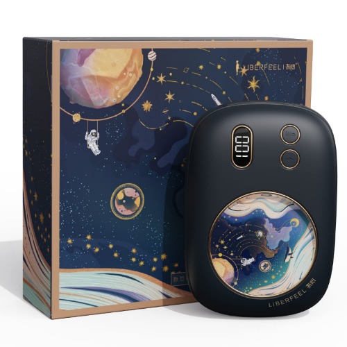 NeasupLife Hand Warmers Rechargeable & 10000mah Power Bank 2 in 1 Electric Portable Handwarmer Reusable Heater 5-12H Heating Battery Pocket Warmer Women Girl Best Gifts for Winter - 1-Blue