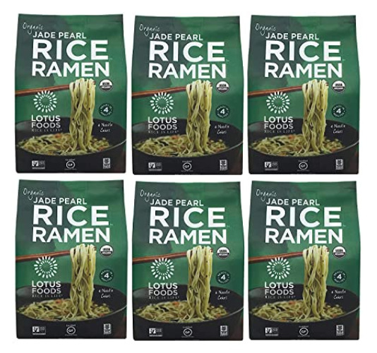 Lotus Foods Organic Quick-Cook Jade Pearl Rice Ramen Noodles, Heirloom, 10 Oz, 6 Count - Jade Pearl Rice Ramen - 6 Pack