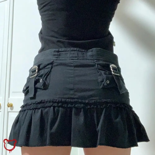 Vision Theft High-Waisted Skirt - Black / L