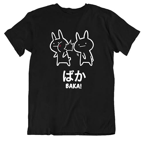 Men Women Funny Graphic Tee Japanese Anime T Shirt - X-Large - Black7