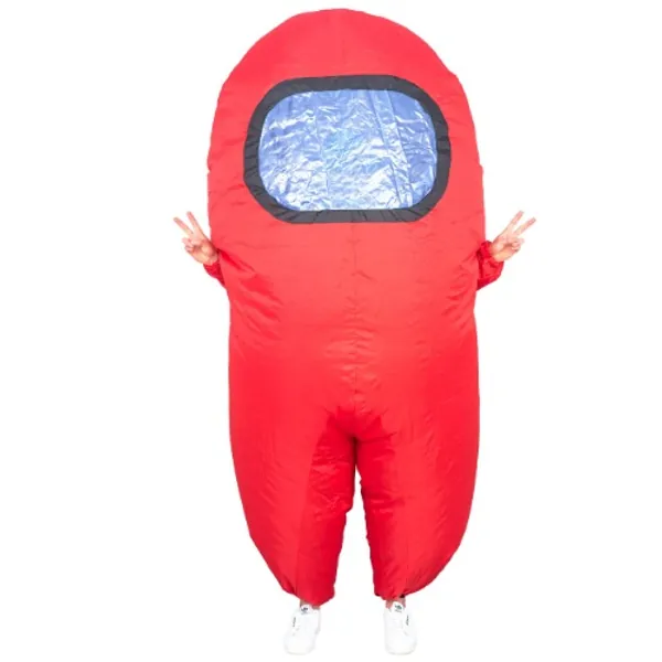 Crew Mate Astronaut Among Space Halloween Costume Inflatable Chub Suit - Red Standard