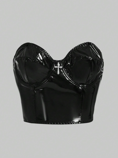  Leather Bustier Tube Top