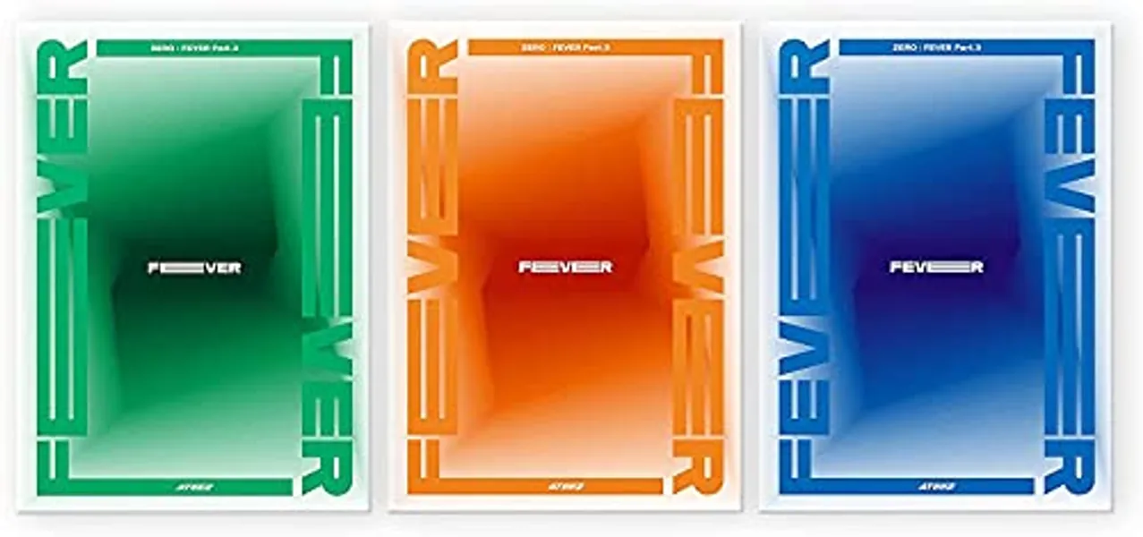 Genie Music ATEEZ - Zero : Fever Part.3 [A+Z+Diary Full Set ver.] (7th Mini Album) 3 Albums+Pre Order Limited Folded Posters+CultureKorean Gift(Decorative Stickers,Double Sided Photocards
