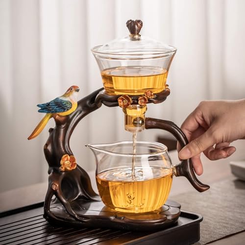 Kungfu Glass Tea Set Automatic Glass Teapot Set (Bird) - Bird