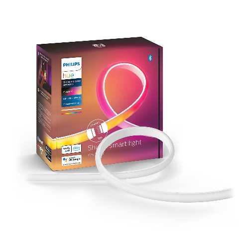 Philips Hue Ambiance Gradient Lightstrip - Wit en Gekleurd Licht - Werkt met Alexa en Google Home - Verbind met Bluetooth of Hue Bridge - Dimbaar - 100 cm Lange Ledstrip - Uitbreiding