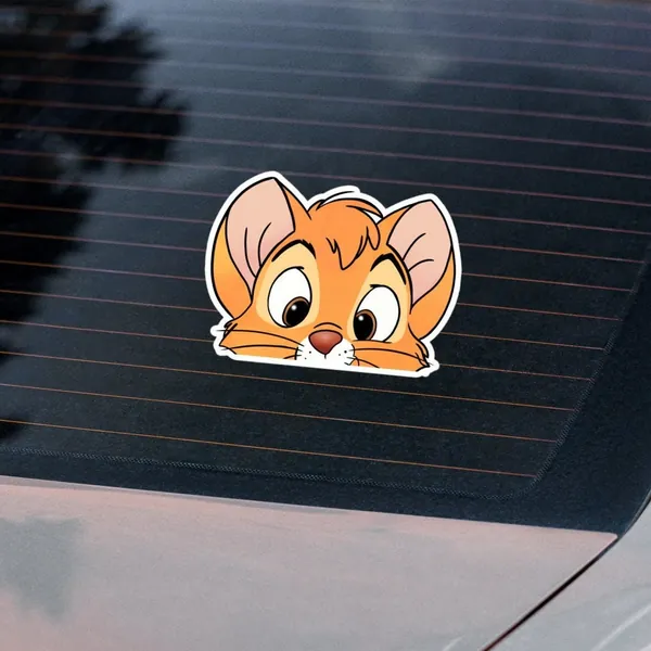 Kitty Cat Peeker Car Decal / Peekaboo Window Bumper Vinyl Luggage Helmet Guitar Laptop Jumbo Sticker Oliver Car Sticker Cat Company