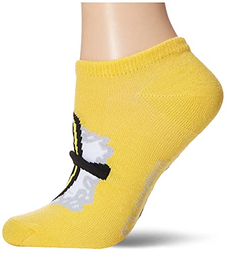 Gudetama Women's 5 Pack No Show Socks - 9-11 - Yellow Dark Accents
