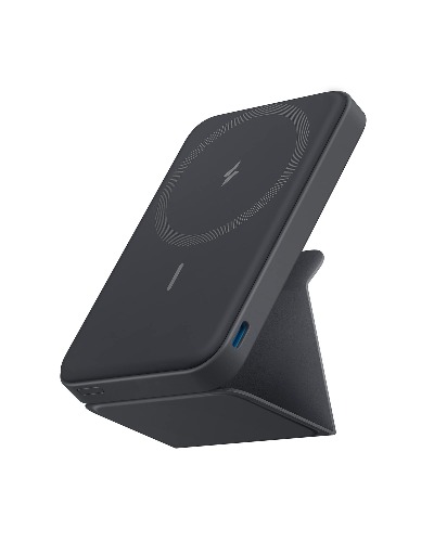 Anker 622 Magnetic Battery (MagGo) (Upgraded Version, Compatible with Magnetic Wireless Charging, 5,000 mAh Compact Power Bank) [Magnetic/Wireless Output (7.5W) / USB-C Port Input/Output/PSE Technical Standards Compliant] iPhone 14/13/12 Series Only (Black) - Black