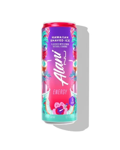 Alani Nu HAWIIAN SHAVED ICE Sugar-Free, Low Calorie Energy Drinks | 140mg Caffeine | Zero Sugar | 15 Calories or Less | 355 mL Cans (12 Pack) - Hawaiian Shaved Ice