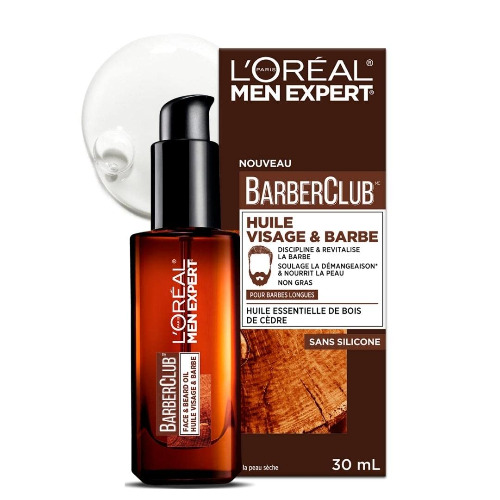 L'Oreal Paris Men Expert BarberClub, Long Beard + Face Oil, For Men With Beards, 30mL - Face & Beard Oil - 30 mL