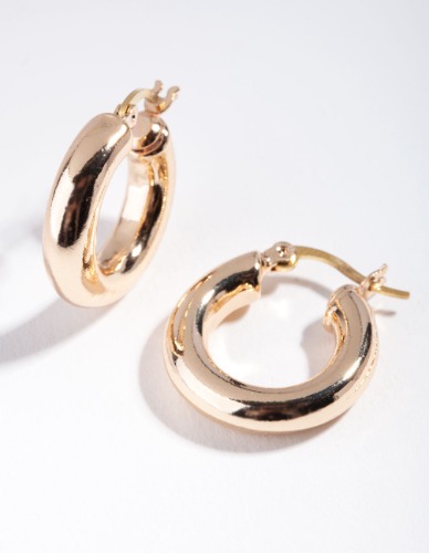 Gold Simple Circle Hoop Earrings | Default Title