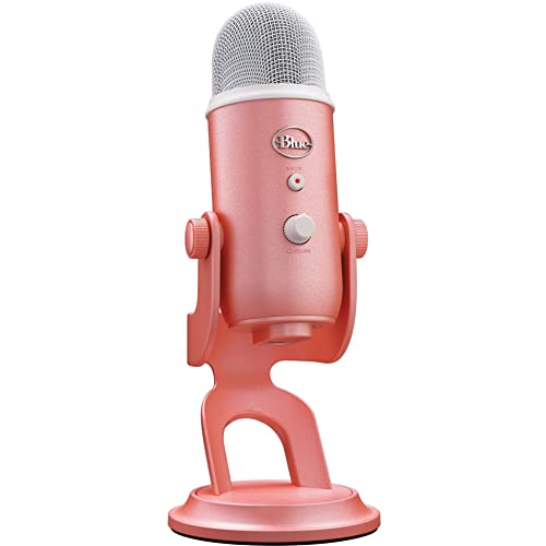 Blue Yeti Premium USB Gaming Microphone for Streaming, PC, Podcast, Computer, Customizable LIGHTSYNC RGB, Bluetooth, 3.5 MM Comp - Pink Dawn - Pink Dawn - Gaming Microphone - Microphone