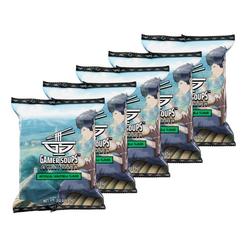 Gamer Soups Instant Noodles - Vegetable Bricks (5 Pack)