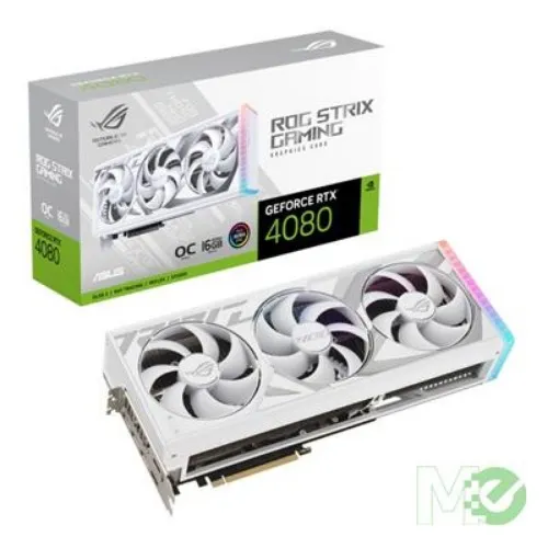 ASUS ROG Strix GeForce RTX® 4080 OC Edition Gaming Graphics Card White (PCIe 4.0, 16 GB GDDR6X, HDMI 2.1a, DisplayPort 1.4a) - WHITE ROG STRIX RTX4080 O24G