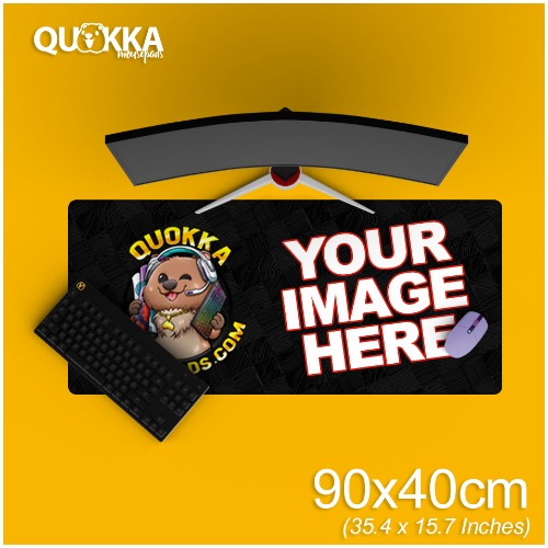 Custom Mousepad 900x400mm - Black Stitched / 3mm