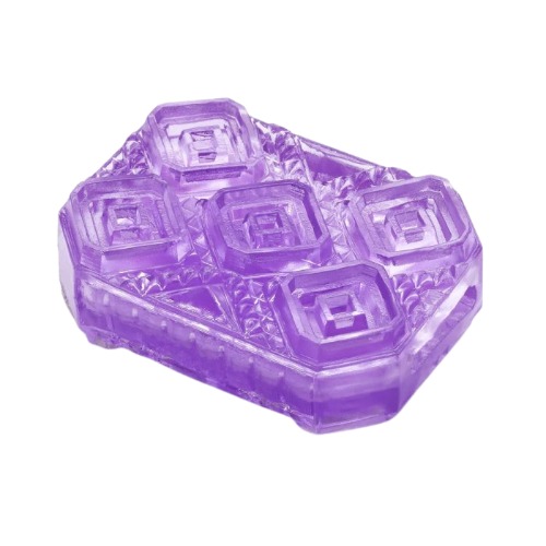 Tenga Uni Amethyst Square Textured Finger Sleeve For Manual Stimulation And Stroking
