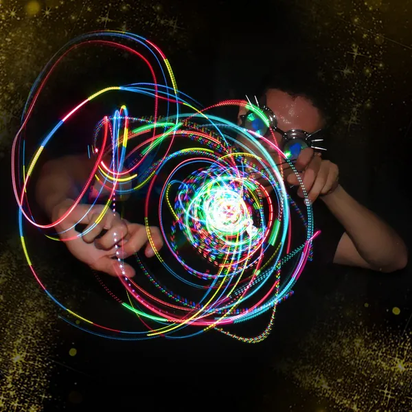 GloFX Clear Ion 3 LED Orbit - Light Orbit Rave Orbital Round Circle - Zero Rattle - 