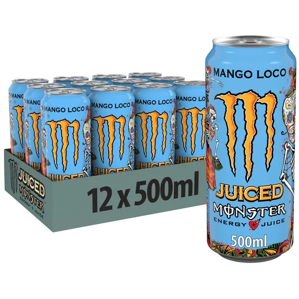 Monster Energy Mango Loco, 12x500 ml, Einweg-Dose, mit tropischen Früchten - 