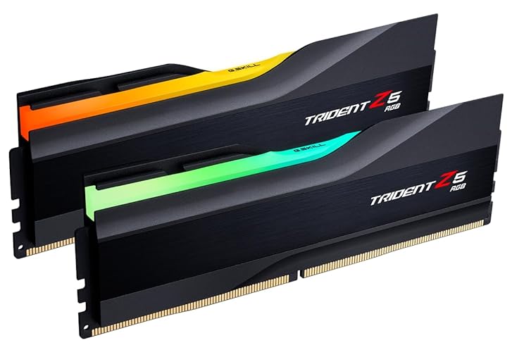G.SKILL Trident Z5 RGB Series (Intel XMP 3.0) DDR5 RAM 32GB (2x16GB) 7200MT/s CL34-45-45-115 1.40V Desktop Computer Memory UDIMM - Matte Black (F5-7200J3445G16GX2-TZ5RK) - 32GB (2x16GB) - Matte black