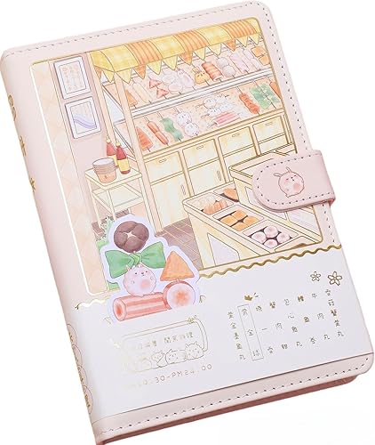 Lined Journal Notebook, Kawaii Journal Notebook, Japanese Journal Notebook, Japanese Cute Kawaii Journal, 7.3 x 5.1inch, 19.3 x 13cm, 256 pages, Premium Quality Paper - Sushi Shop 3