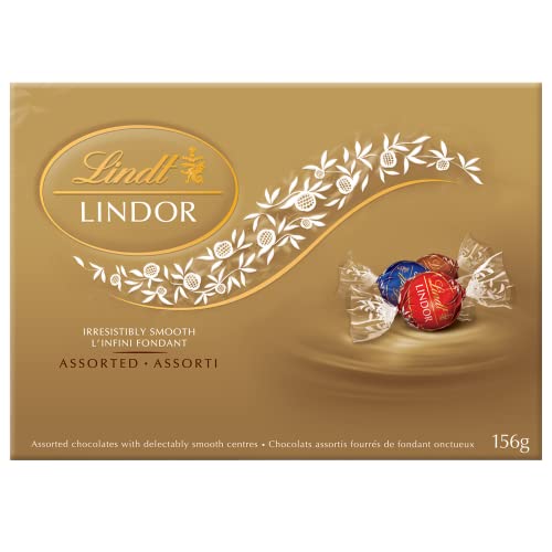 Lindt LINDOR Assorted Milk and Dark Chocolate Truffles, 156-Gram Box - Chocolate - Truffles