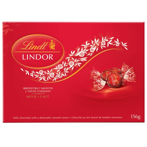 Lindt LINDOR Milk Chocolate Truffles, 156-Gram Box