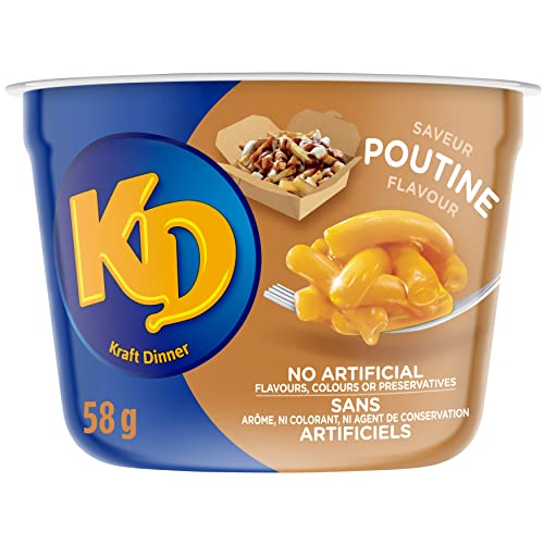 KD Kraft Dinner Poutine Macaroni & Cheese Snack Cups, 58g (Pack of 10)