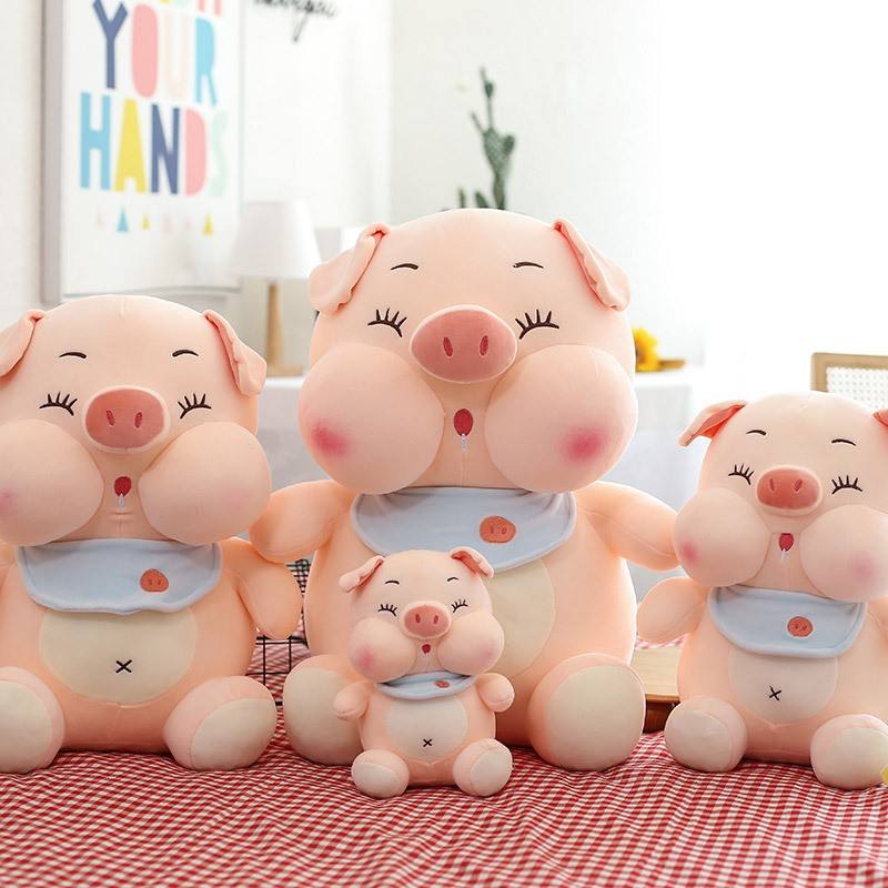 Cute and cuddly pig plush - Pink / 25cm