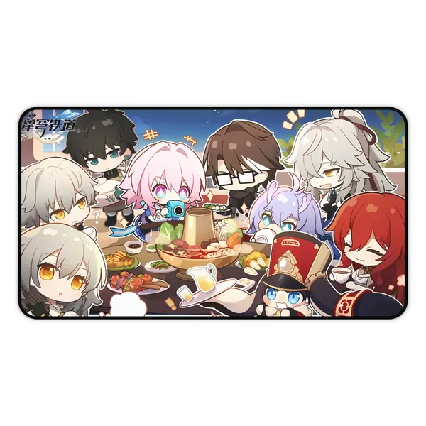 Honkai Star Rail Chibi Cast Desk Mat • XXL Gaming Mousepad • Nonslip Card Playmat