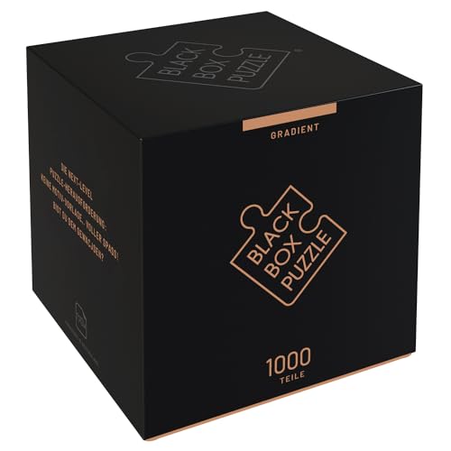 BLACK Box Puzzle 1000 Teile, Blackbox Puzzel mit Überraschungs-Motiv ohne Vorlage, Impossible Puzzle schwer für Erwachsene und Kinder ab 14 Jahren, Puzzle Box Gradient 2023 Edition