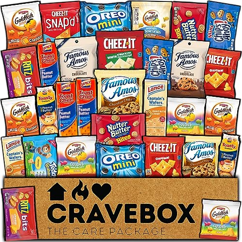 CRAVEBOX Cookies and Crackers Snack Box Variety Back to School